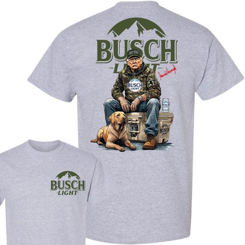 Busch Light Trump  2 Sided T-shirt , Perfect for Outdoorsmen, Perfect For Beer Enthusiasts And Casual Outings, Unisex for Men and For Women