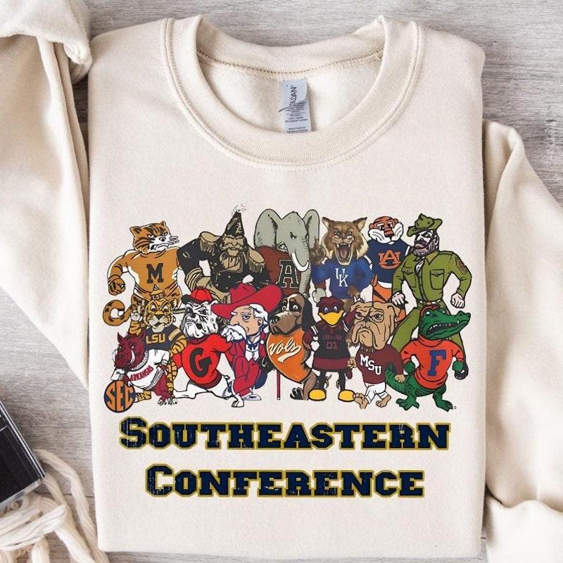 Southeastern Conference Shirts, College Football Sweatshirts, SEC Football Shirts, Football Season Shirts, SEC Mascot Shirt, Football Shirt