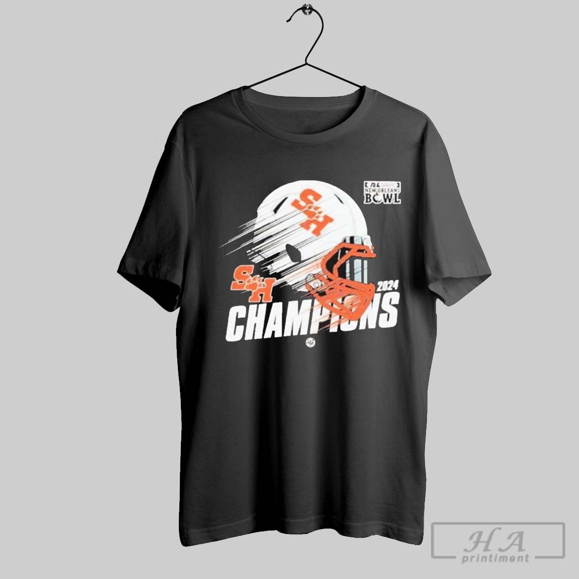 Sam Houston Bearkats 2024 Rl Carriers New Orleans Bowl Helmet Shirt