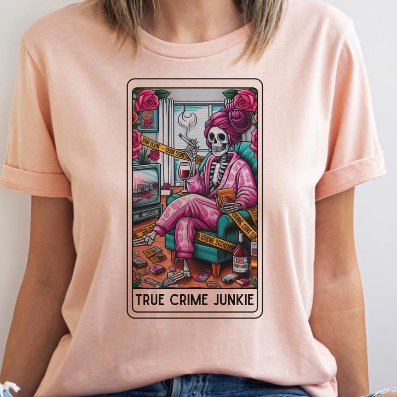 Tarot Skull Tees Dead Inside Tarot Tee The Patriot T-Shirt The True Crime Junkie Top The Homebody Tarot Tshirt  Born In the USA Top ADHD Squirrel T-Sh