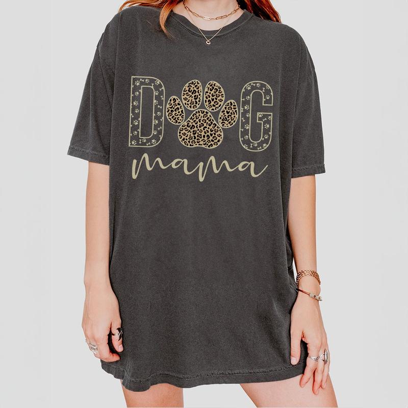 Dog Mama Shirt, Dog Mom Comfort Colors T-Shirt, Dog Mom Leopard Shirt, Dog Mama Tee, Mothers Day Gift For Dog Mom, Dog Lover Gift, Dog Owner Shirt, Do