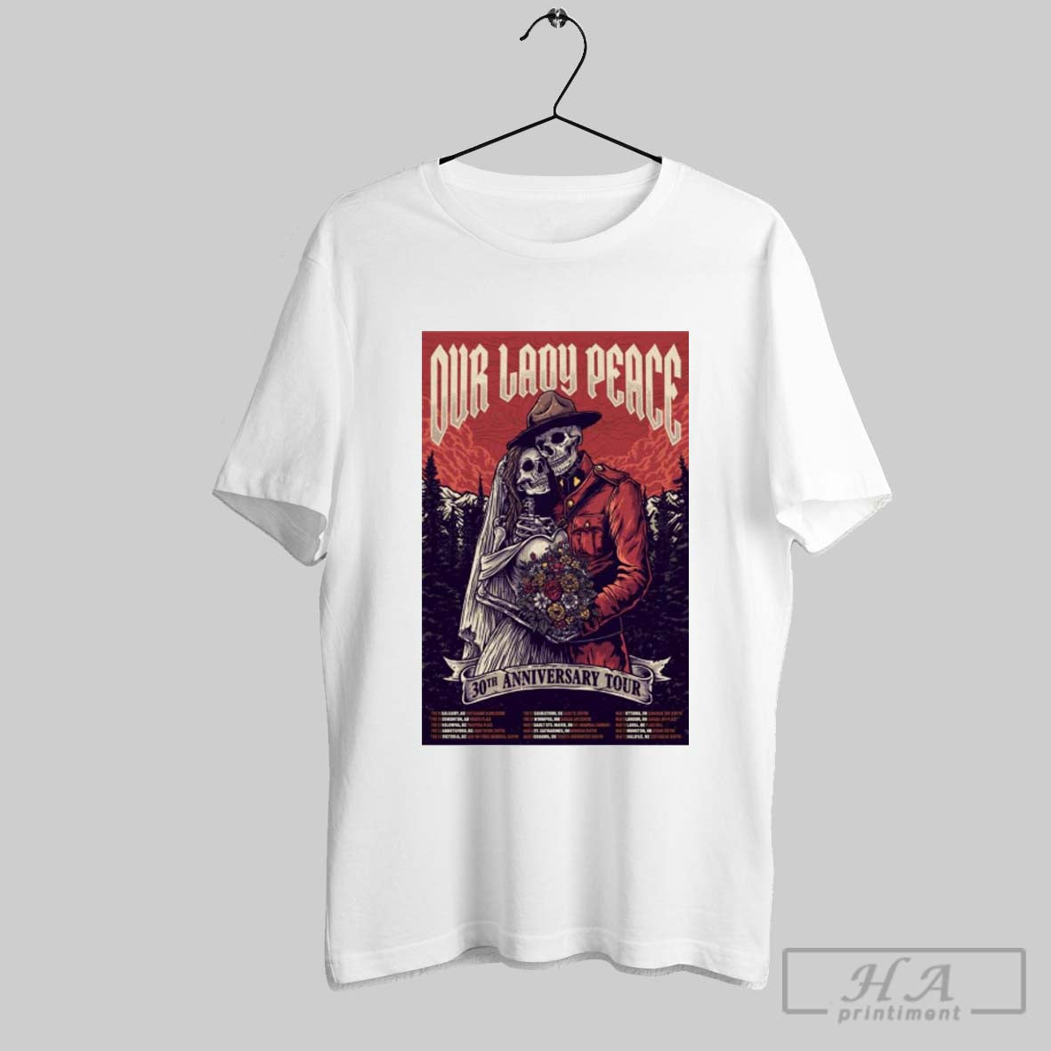 Poster Our Lady Peace 30th Anniversary Tour 2025 T Shirt