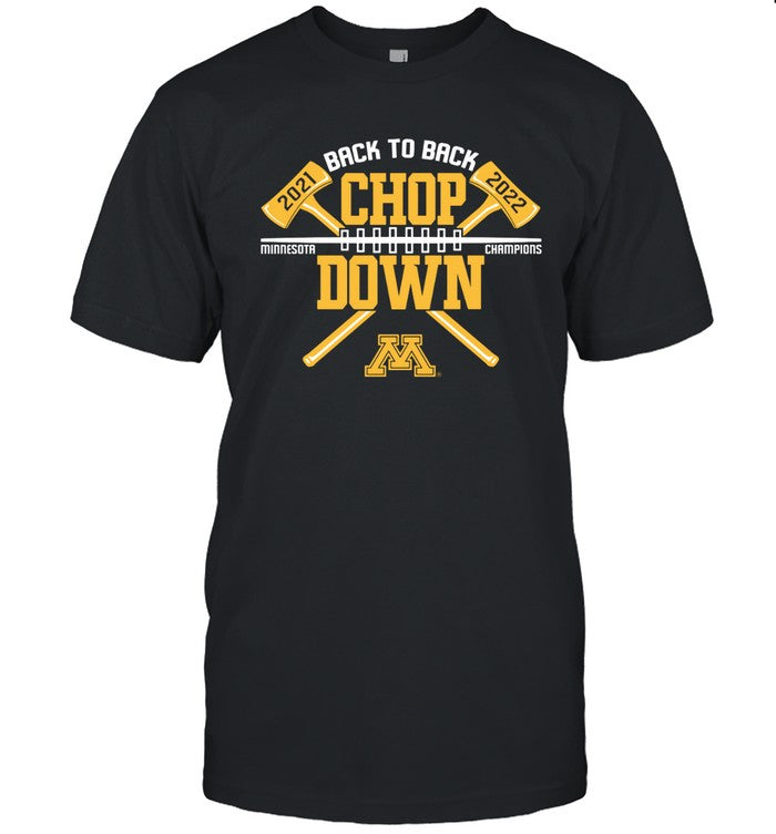 Maroon Minnesota Golden Gophers Back-To-Back Paul Bunyan Axe Winner Tee