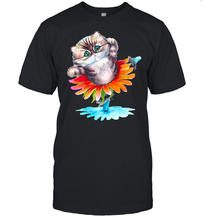 Kitten Ballerina Daisy Flower Dance Persian Cat shirt