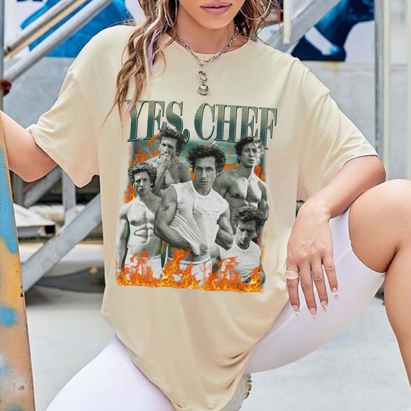 Vintage Yes Chef Fire T-Shirt, The Bear Shirt, Jeremy Allen White Shirt, Yes Chef Jeremy Vintage Shirt, Sweatshirt, Hoodie