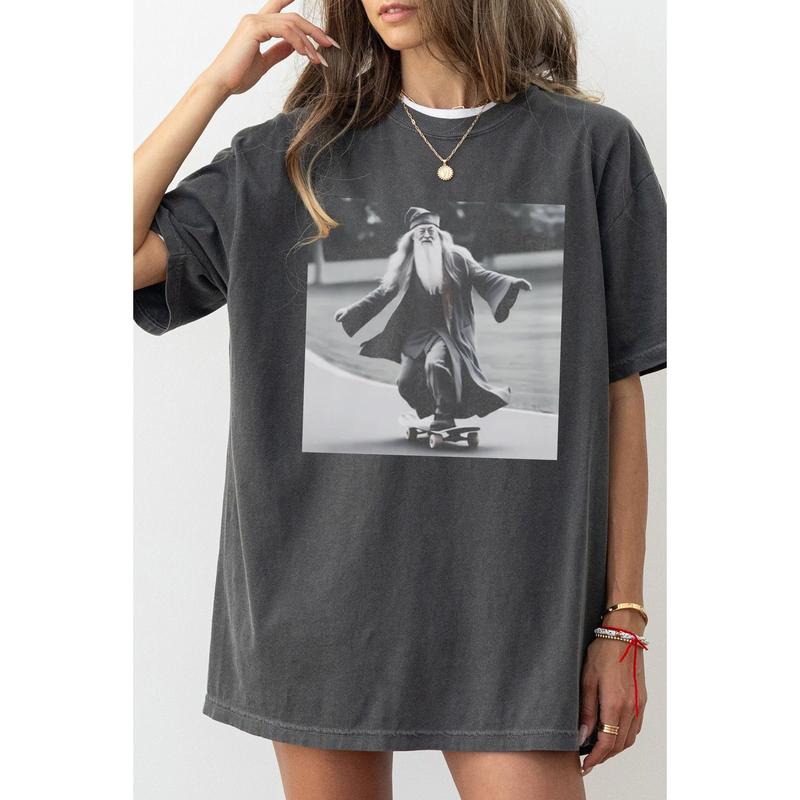 Skateboarding Professor HP Shirt, Cotton Unisex T-shirt, Crew Neck, Size S- 4xl, Menswear Top, Womenswear Top Underwear Streetwear