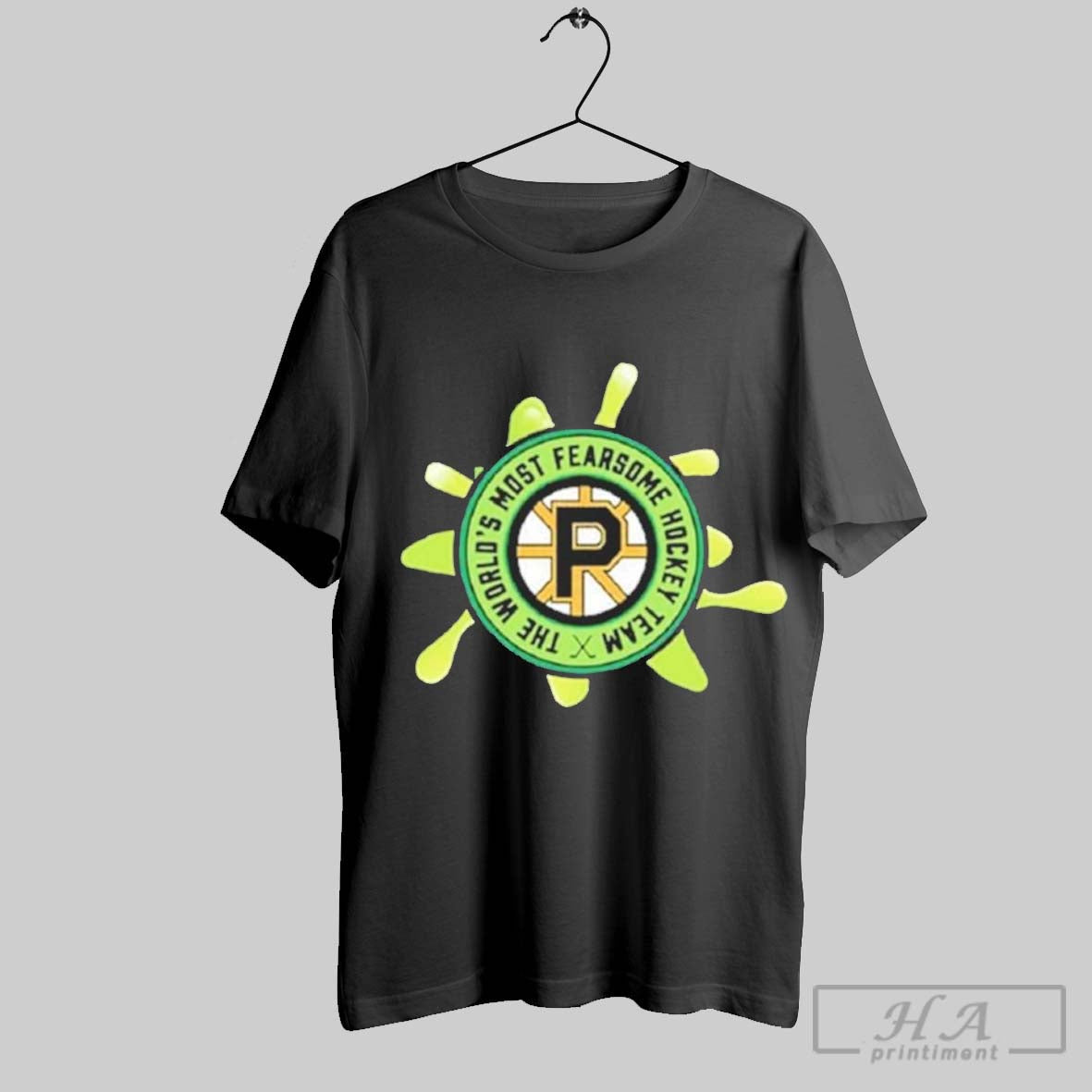 Providence Bruins Turtle Powered Ri Comic Black Shirt