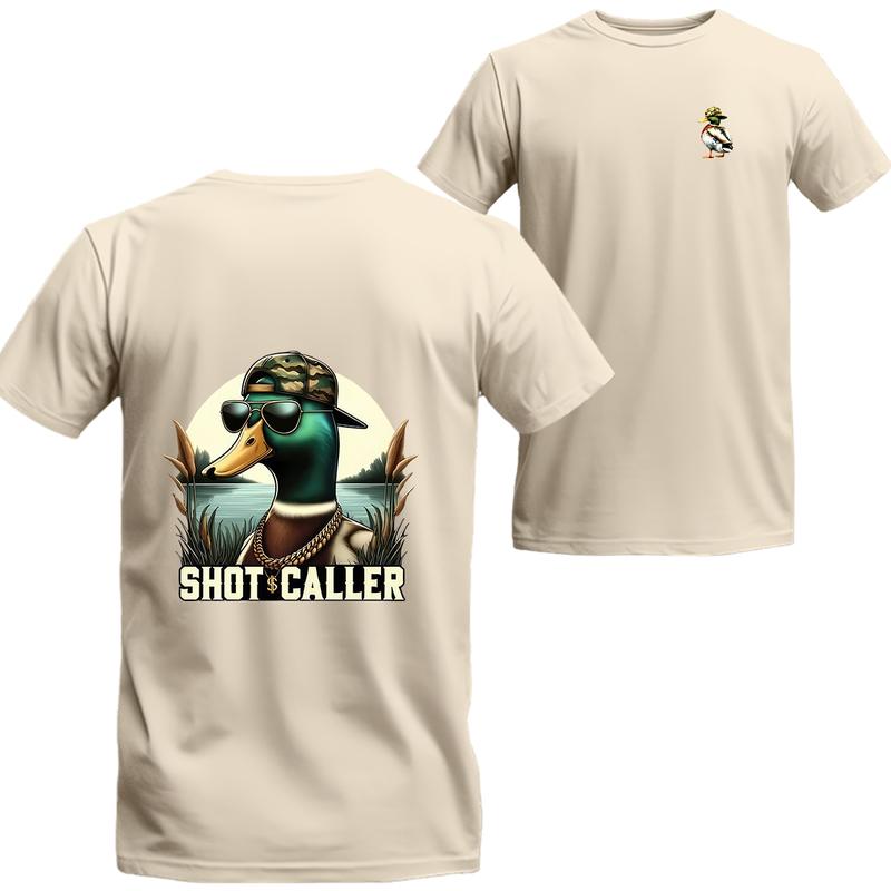Hunting Duck T-shirt, Summer Hunting  Short Sleeve Tee, Unisex Shirt, Beer Shirt, Drinking Shirt, Menswear Top