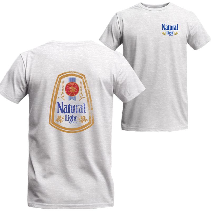 Natural Light Vintage Logo Label 2-Sided T-shirt, Natural Light Short Sleeve Tee, Unisex Shirt