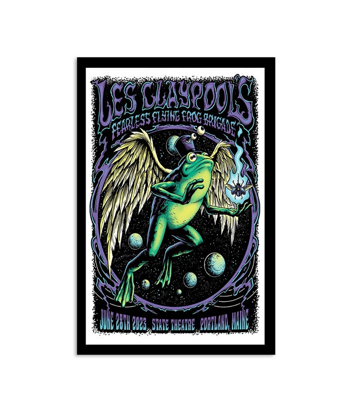 Les Claypoolâ€™s Fearless Flying Frog Brigade 6282023 State Theatre Portland Maine Poster
