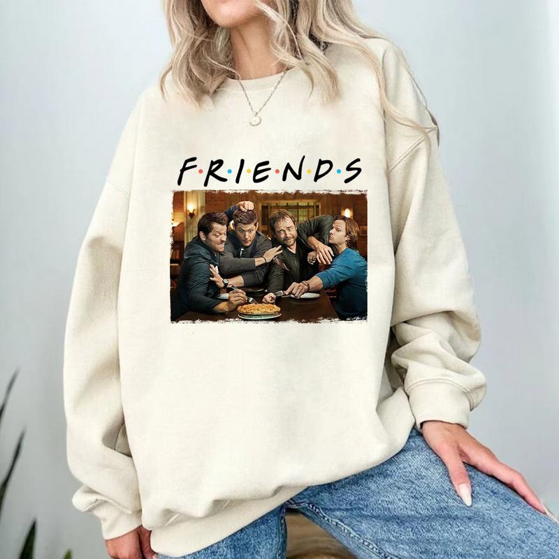 Supeerenatural Vintage Shirt, Supeernatural Retro Homage, Friends Supeerenatural shirt, Sam-Winchester Shirt, Dean-Winchester Shirt Casual Cotton