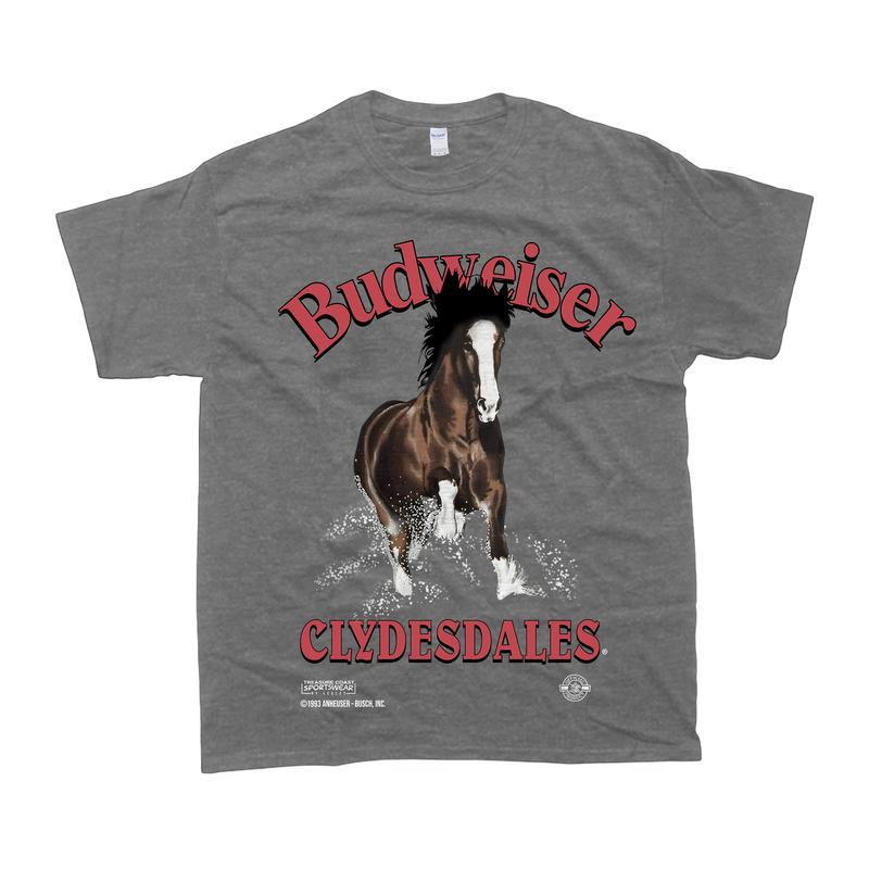 Vintage 90s Budweiser Horse Florida T-Shirt, Tshirt for women, summer clothing Casual Comfort Cotton Fit
