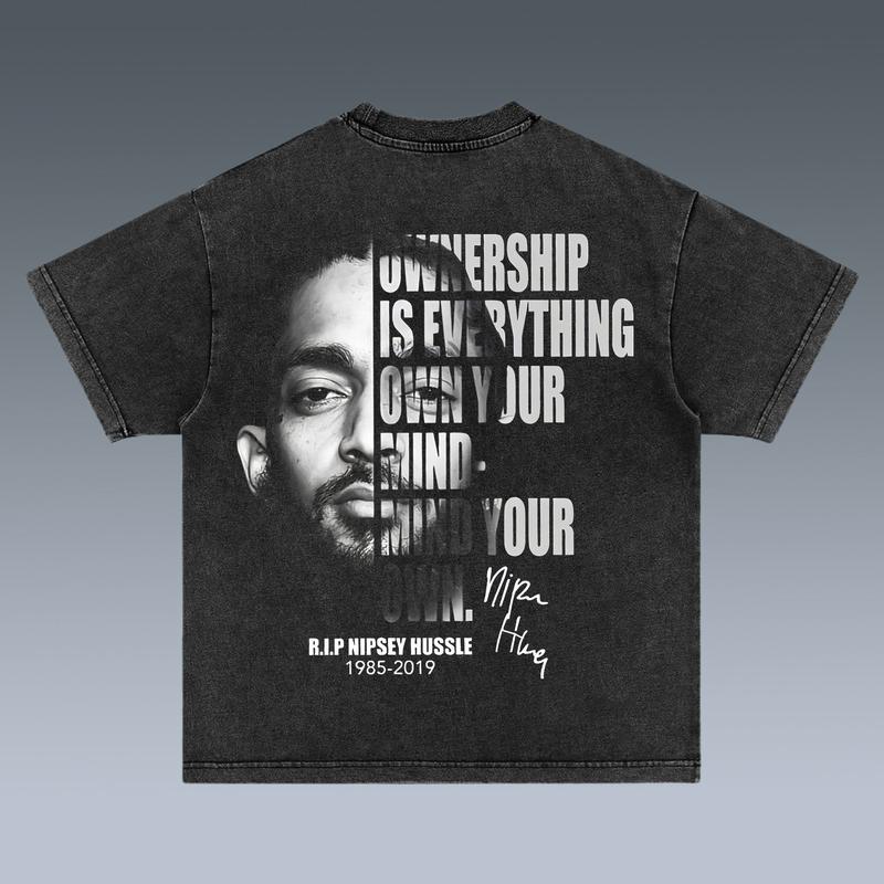 NIPSEY HUSSLE 2 SIDES Cotton Vintage Shirt To Match Sneaker Hiphop Clothing Rapper Merch Shirt, Hiphop Tour Concert 2024, Gift For Fan Y2K Aesthetic H