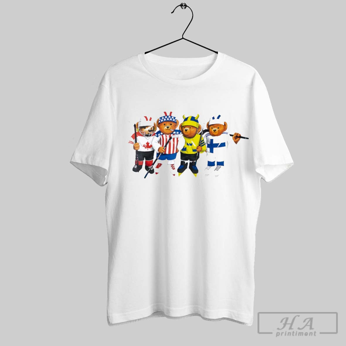 Sherwood Group Shot Bears Hockey Player T Shirt
