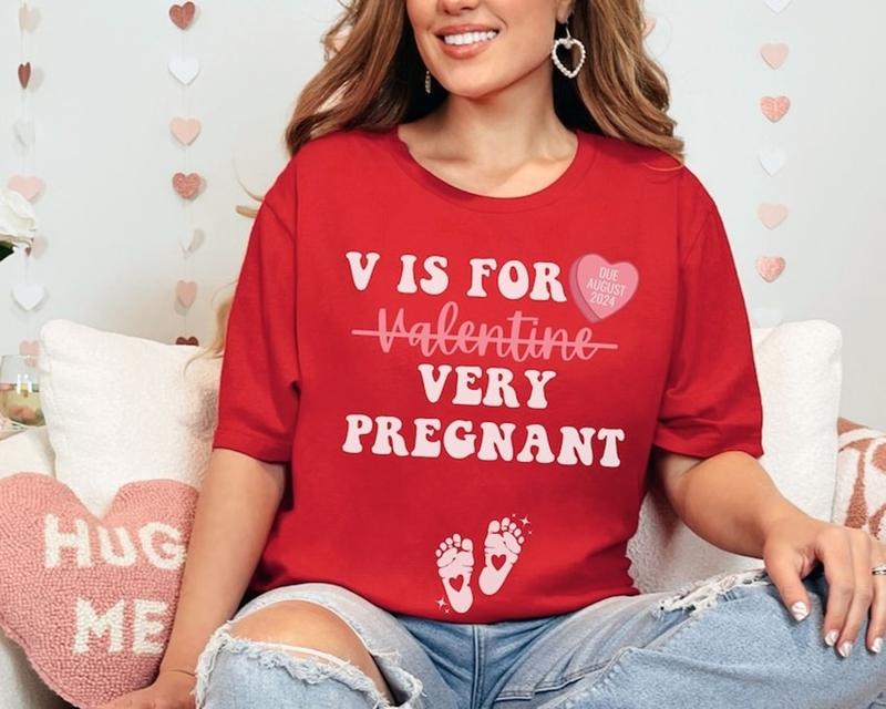 Valentine's Day Pregnancy Announcement Shirt, Valentine Baby Announcement, Valentine Baby Shower, Valentine Pregnancy Shirt, Expecting Gift