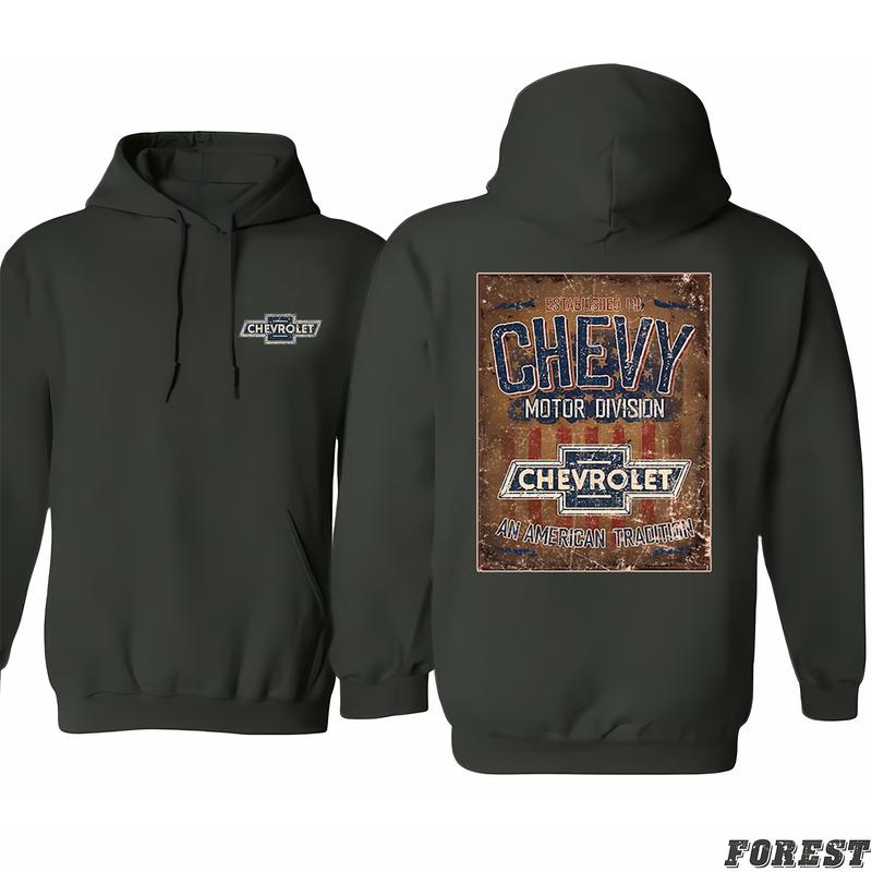 Chevrolet Wandbord 'American Tradition Hoodie, Colors For All, Shared Wardrobe Options, Styles For Every Taste, Classic Cotton, Menswear Unisex
