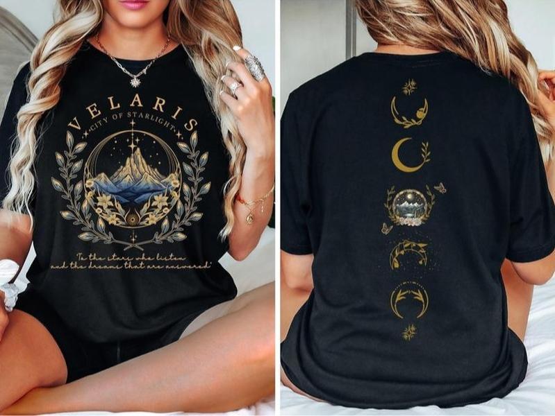 Velaris ACOTAR Shirt, Velaris City Of Starlight, The Night Court Shirt, SJM Merch Shirt, Court of Dreams, Rhysand, Full Color, For Women Top Womenswear