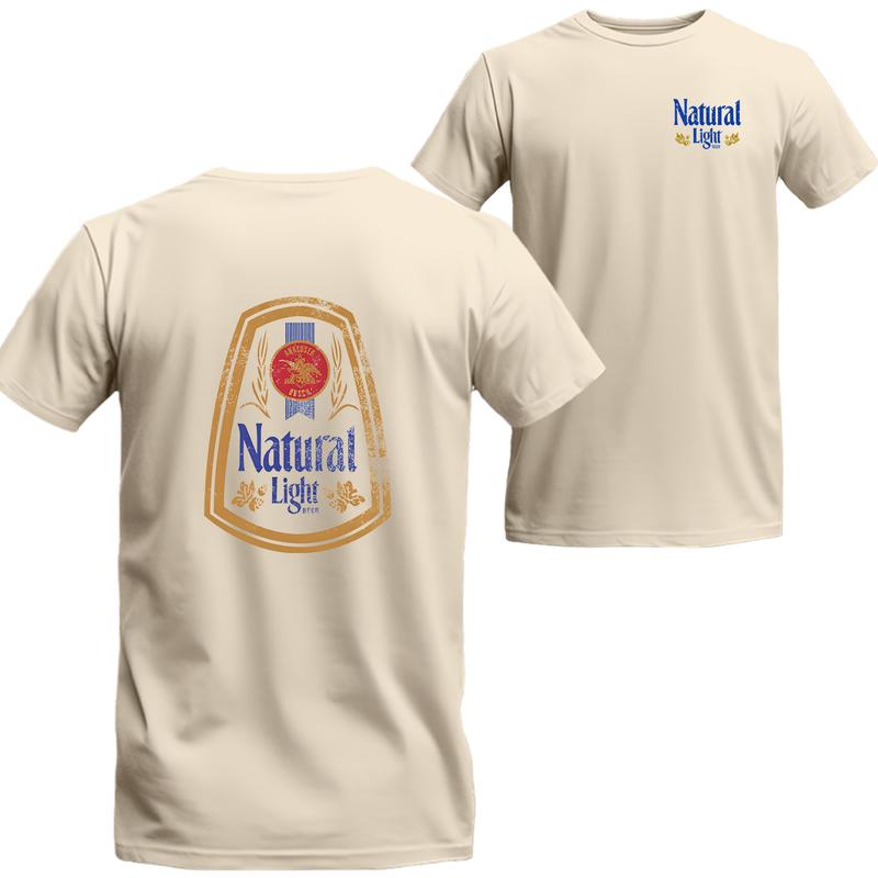 Natural Light Vintage Logo Label 2-Sided T-shirt, Natural Light Short Sleeve Tee, Unisex Shirt