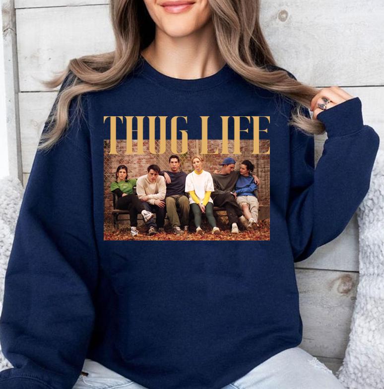 THUGLIFE Friends Thanksgiving Football Shirt  Football Shirt, Digital Design, Friends, Fall, ThanksgivinglogoAnalyze Listing Shirt