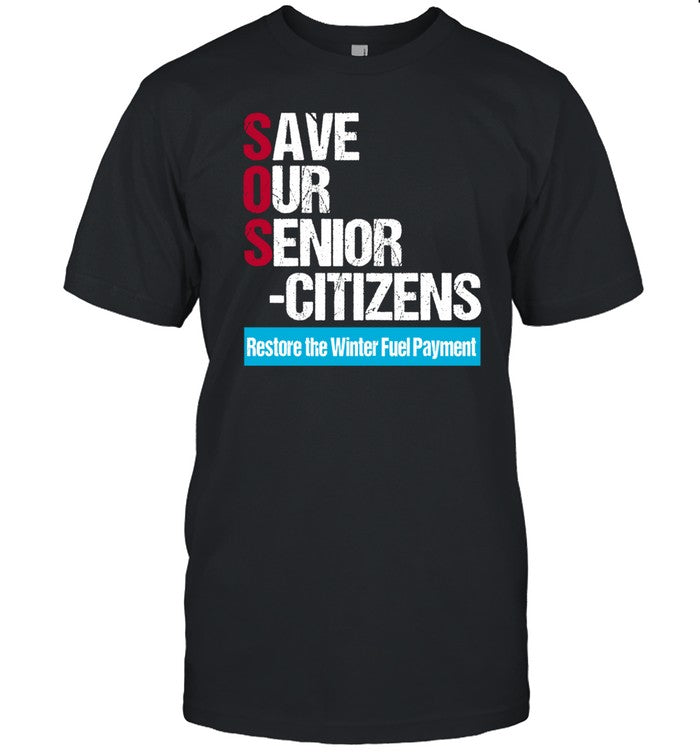 Robert Jenrick Wearing Save Our Senior Citizens Shirt