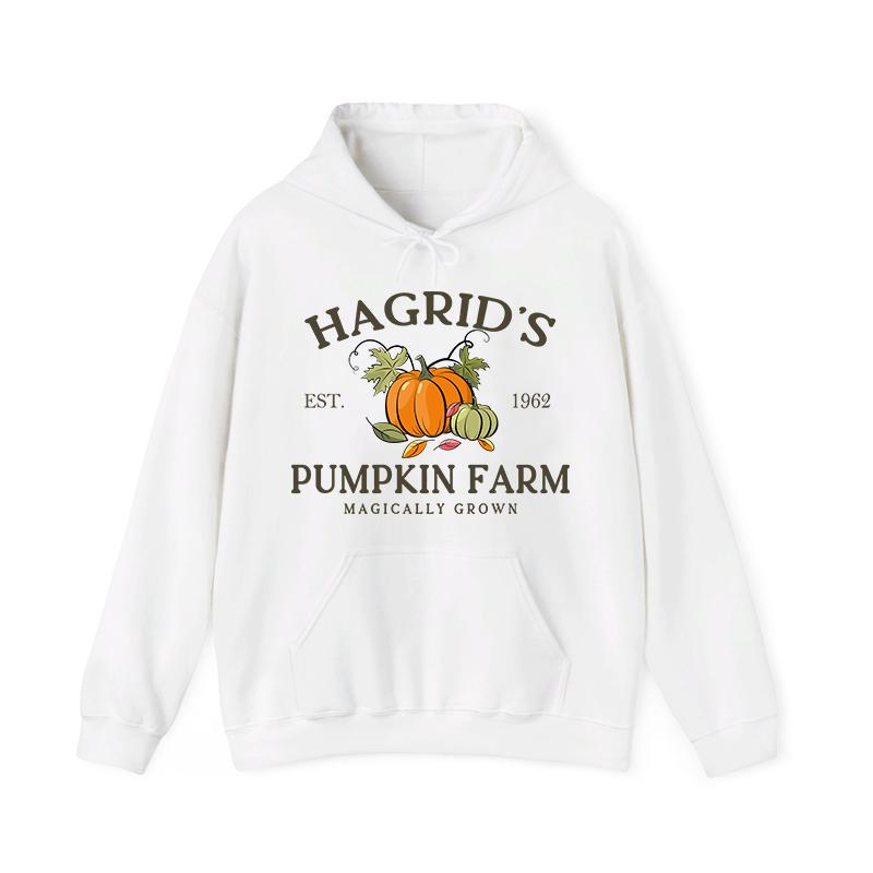 Hagrid's Pumpkin Patch Fall Shirt - Sweatshirt - Hoodie, Hagrid's Pumpkin Patch Fall Shirt, Pumpkin Patch Shirt, Fall Tee, HP Fan Gift, Potterhead Gift, Halloween Tee, Full Color, For Men, For Women, Casual, Classic Fashion, Full Sizes, Tee Print