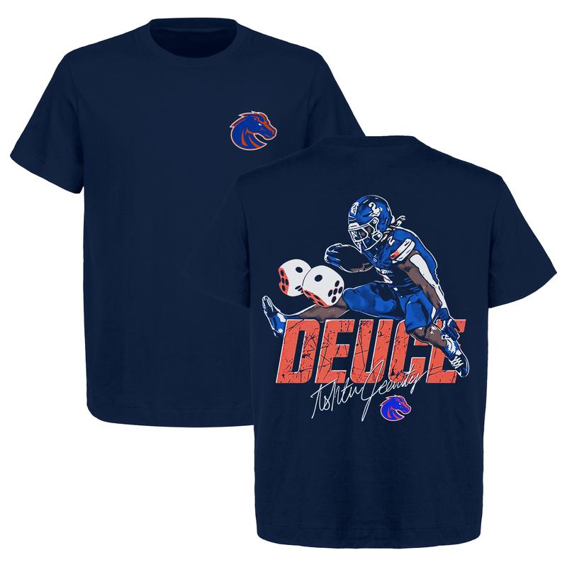 Hei2Man Ashton Jeanty Signature Deuce Graphic T-Shirt | Heavy Cotton | Men's & Women's Retro American College Football Shirt