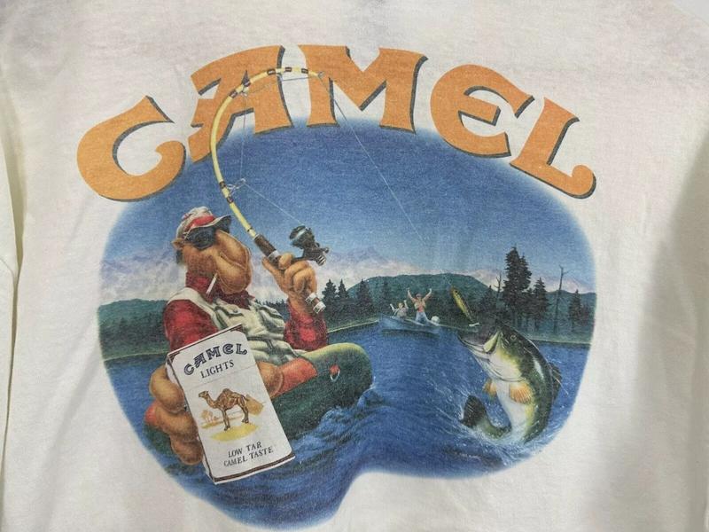 Vtg Camel Smokin Joe Fly Fishing T-Shirt, Vintage Graphic Tee, Music Tour Tee, Graphic Single Rap Hop Hip