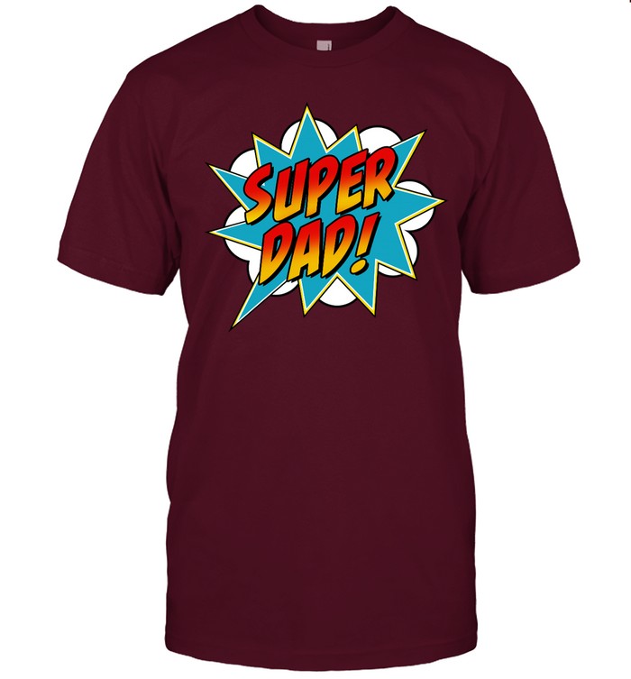 Mens Super Dad Comic Book Superhero Father's Day T-Shirt