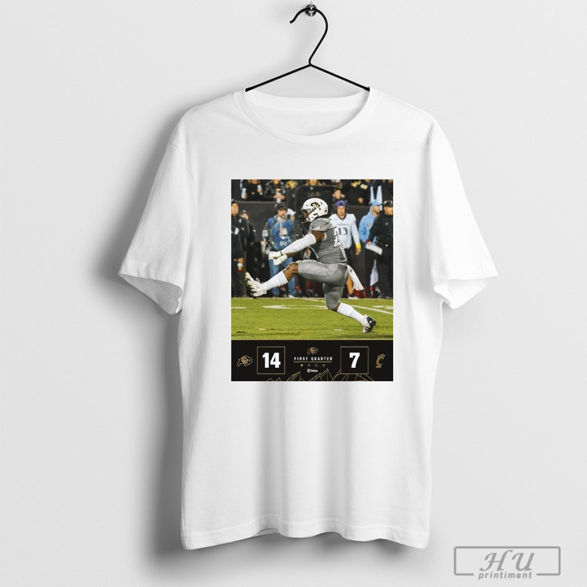 Poster First Quarter Colorado Buffaloes 14 â€“ 7 Cincinnati Bearcats End Of The First T-shirt