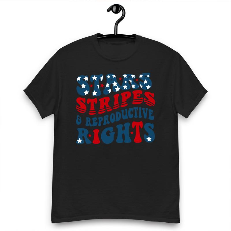 Stars and Stripes and Reproductive Rights T-Shirt, Feminist Shirt, Fourth of July Tee Social Justice Shirt, Women's Rights Tee