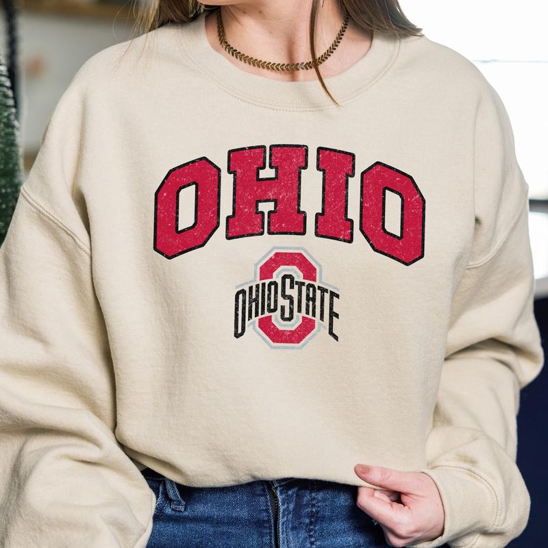 Ohio State Buckeyes Vintage Football NCAA Trendy Sweatshirt, Ohio State University Unisex Football NCAA Shirt, Gift For Men, Gift For Girls, Crewneck,