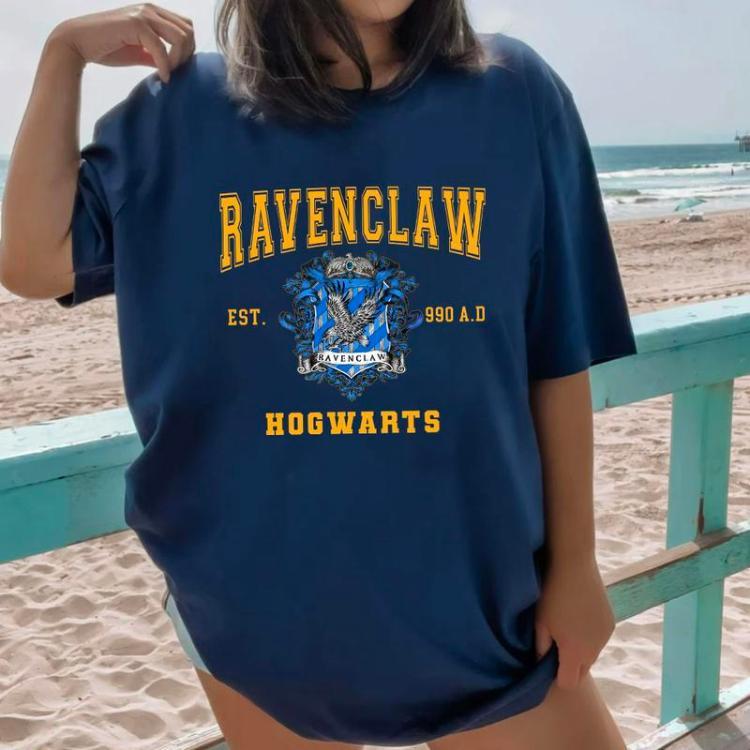 Retro Hogwarts Wizard Houses Shirt, Hogwarts T-Shirt, Book Lover Sweatshirt, Potterhead Sweater, HP Fan Gift, Bookish Shirt, Family Magic Fantasy Shir