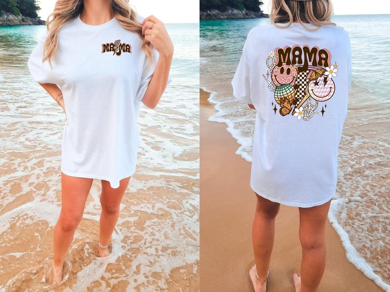 Mama Retro Flower T-Shirt, Mama T-Shirt, Mother's Day Shirt, Funny Mom Shirt, Cool Mama Shirt, Gift for Mom, New Mom
