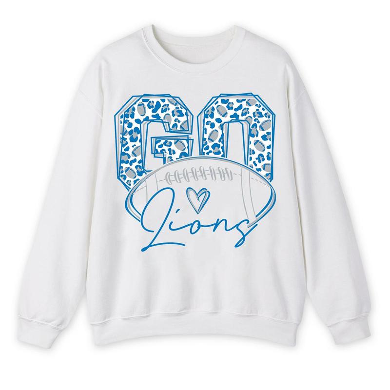 Go Lions Football Sweatshirt, Detroit Football Sweatshirt, Detroit Fan Gifts, Retro Game Day Sweatshirt, Trendy Shirt Football Fan Gifts, Unisex, Full