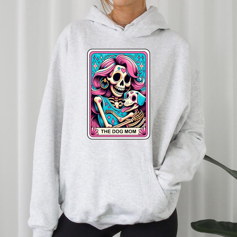 The Dog Mom - Unisex Crewneck Sweatshirt - Print is Sublimation, Tarot, Gift Idea, Relaxed Fit, Casual Apparel