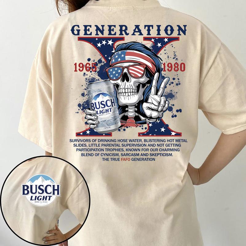 Gen X BusDrink Shirt, Generation X FAFO shirt Two Side Shirt,  Gen X Fafo Shirt Generation X T Shirt, GenX Shirt - Casual Fit