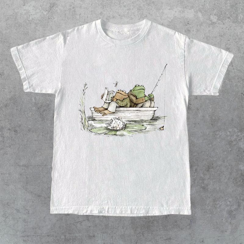 Frog 90s Vintage Graphic Shirt, Retro Toad Tee, Nature Shirt, 2000s Frog T-Shirt, Book Lovers Shirt, Vintage Unisex Cotton Tee