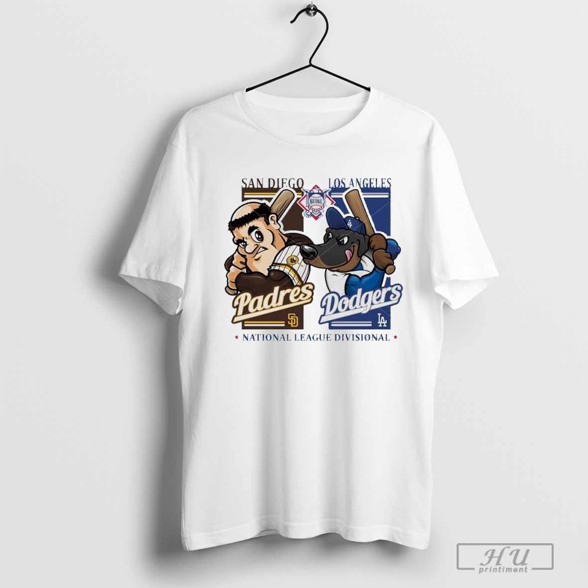 San Diego Padres vs Los Angeles Dodgers 2024 National League Divisional Mascot Matchup T-shirt