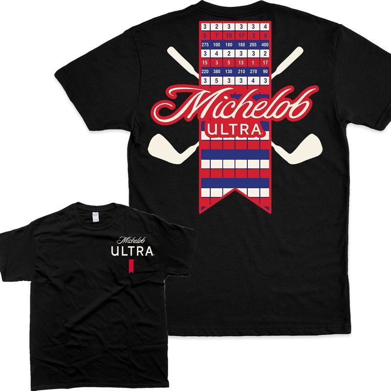 Golf Michelob Ultra Front Back Print T-shirt For Men For Women, Couple Sport Trendy Shirt