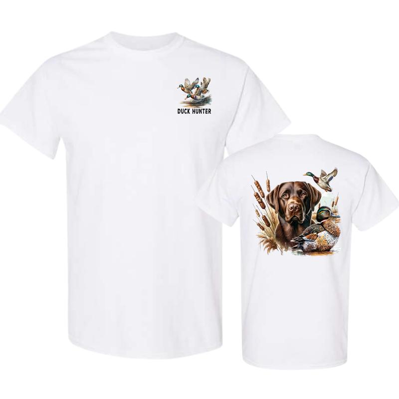 Duck Hunter Double-Sided T-shirt, Trendy Hunting Tee for Men and Women, Perfect Outdoor Gift