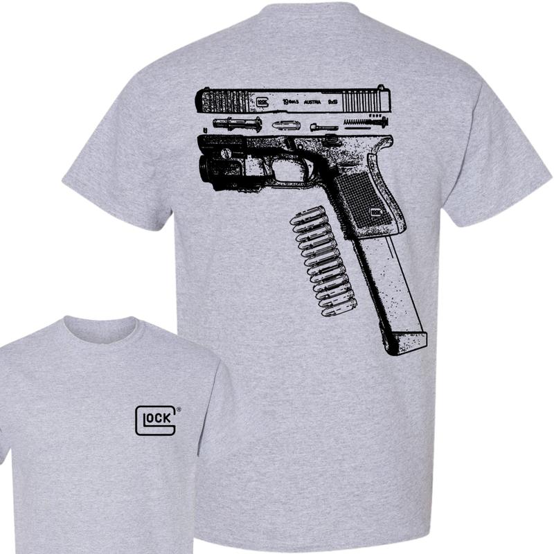 In Glock We Trus T-shirt - Men's Double Sided Tee - Classic, Cotton