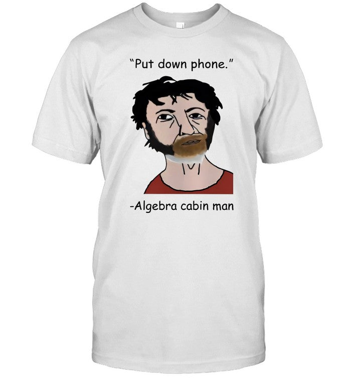 Put Down Phone Algebra Cabin Man Tee
