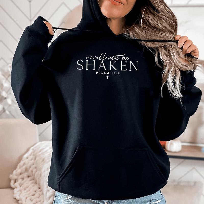 I Will Not Be Shaken Sweatshirt, Christian T-Shirt, Minimal Christian Sweatshirt, Religious Jesus Sweater, Faith Sweatshirt, Shirt For Men, Clothing