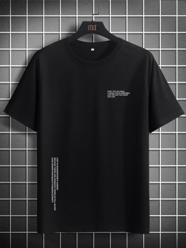 LGBTQ+Ã‚Â Men's Regular Fit Letter Print Round Neck Short Sleeve Graphic Tee, Men's Summer Clothes, Casual Crewneck T-shirt for Summer Outdoor,Ã‚Â LGBT Outf