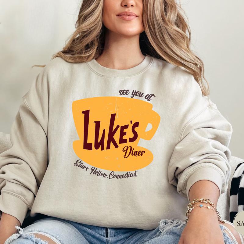 Luke's Diner Sweatshirt, Stars Hollow Tee, Cozy Fall Festival Sweatshirt, Perfect for Autumn Vibes, Gift for Best Friend, Gift for Him & Her - Trendin