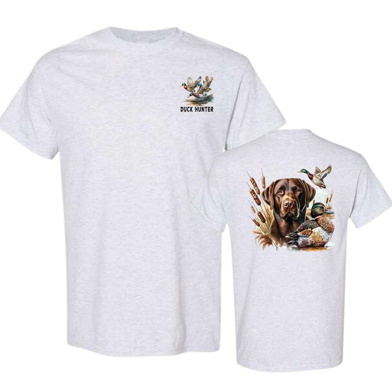 Duck Hunter Double-Sided T-shirt, Trendy Hunting Tee for Men and Women, Perfect Outdoor Gift
