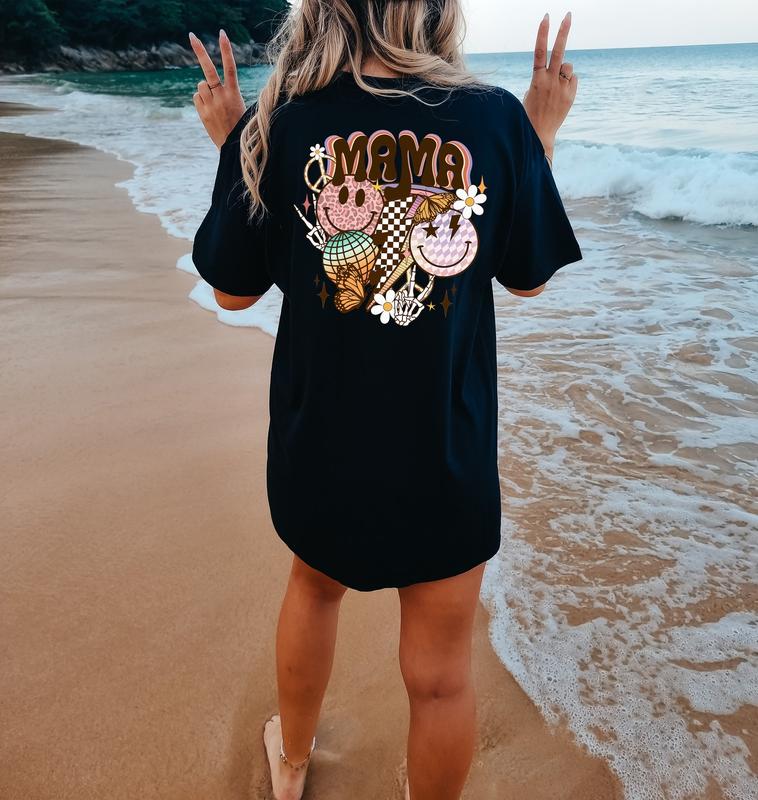 Mama Retro Flower T-Shirt, Mama T-Shirt, Mother's Day Shirt, Funny Mom Shirt, Cool Mama Shirt, Gift for Mom, New Mom