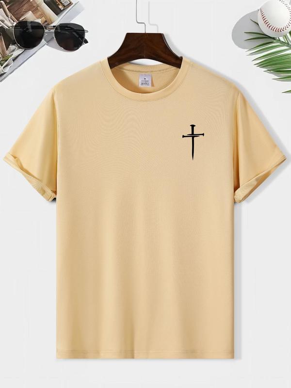 Men's Graphic Easter Slogan Tee, Summer Round Neck Short Sleeve T-shirt, Casual Men's Everyday Wear, Comfort Outdoor Style for 2024