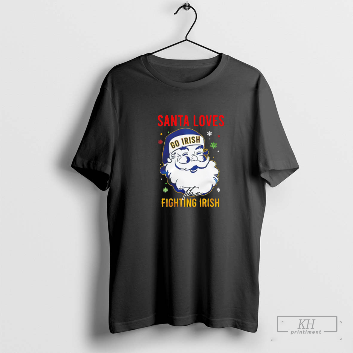 Santa loves the Notre Dame Fighting Irish Christmas shirt