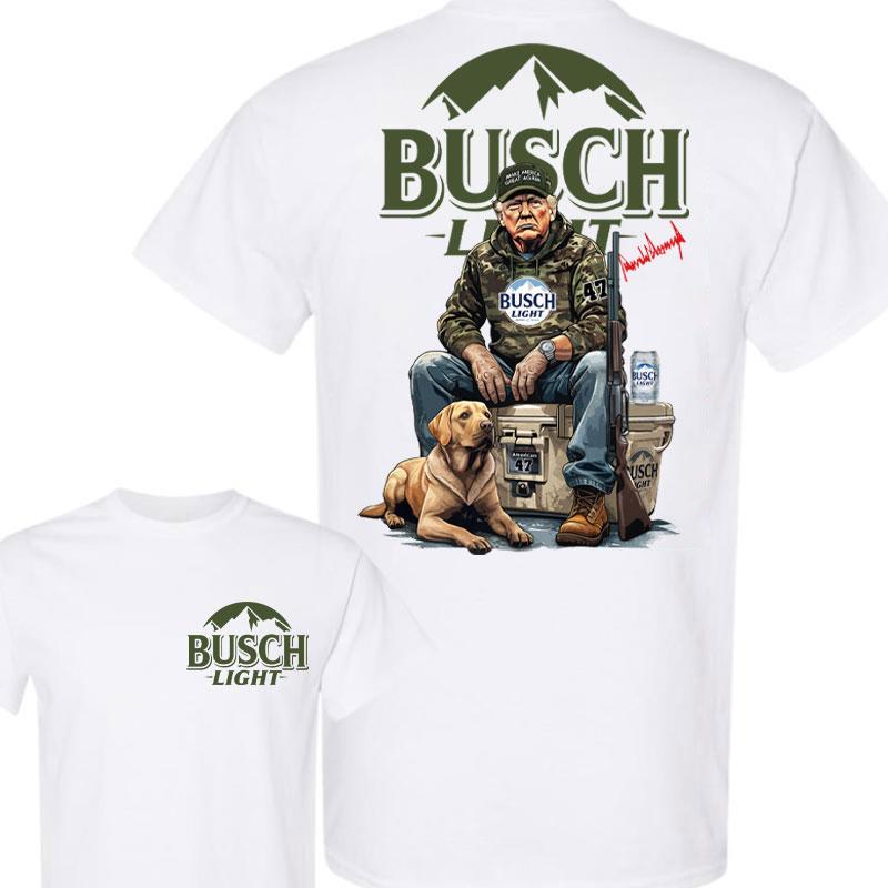 Trump Hunting Signature Busch Light Shirt , Trumpp won 47th president Election 2024, Trumpp Supporter, Busch Light Shirt, Trump Hunting With Local Shirt Signature Full Sizes Full Color